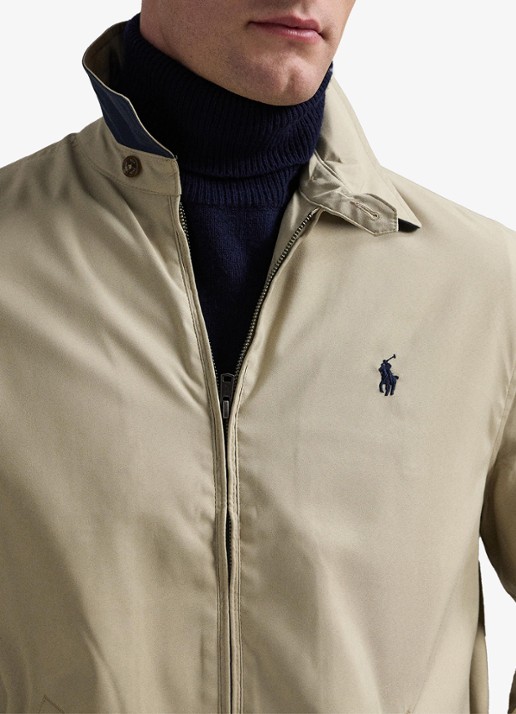 Ralph Lauren Coach jack met klassieke kraag - detail 4 khaki / beige