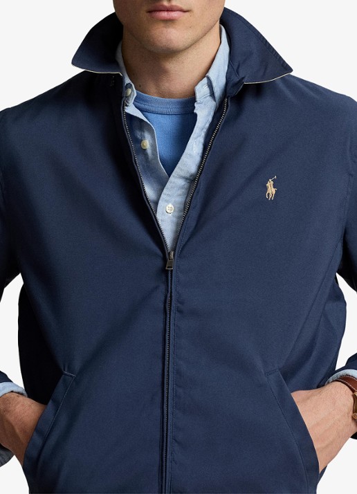 Ralph Lauren Coach jack met klassieke kraag - detail 4 refined navy / blauw