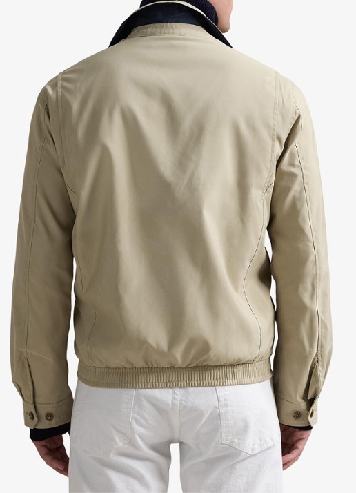 Ralph Lauren Coach jack met klassieke kraag - achterkant 3 khaki / beige