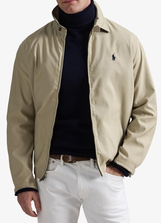 Ralph Lauren Coach jack met klassieke kraag - detail 5 khaki / beige