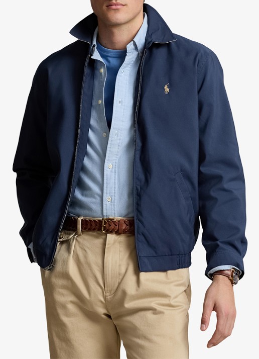 Ralph Lauren Coach jack met klassieke kraag - detail 7 refined navy / blauw