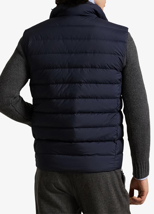Ralph Lauren Colden bodywarmer met logoborduring - achterkant collection navy / donkerblauw