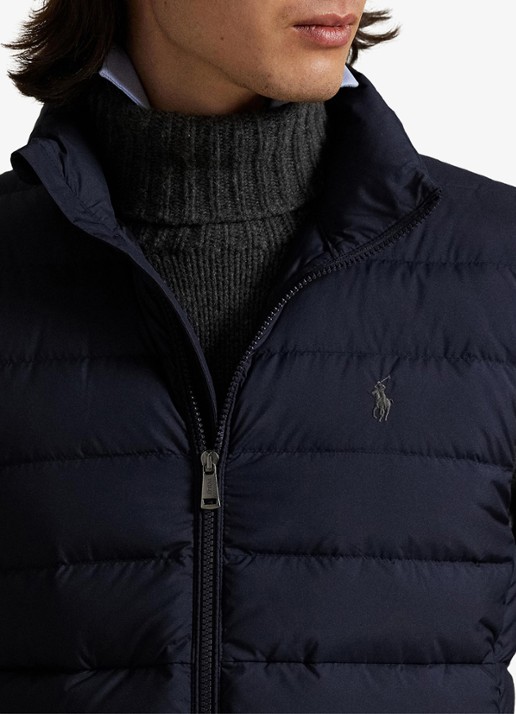 Ralph Lauren Colden bodywarmer met logoborduring - detail 7 collection navy / donkerblauw