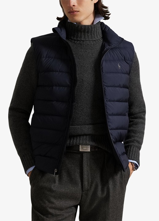Ralph Lauren Colden bodywarmer met logoborduring - detail 8 collection navy / donkerblauw