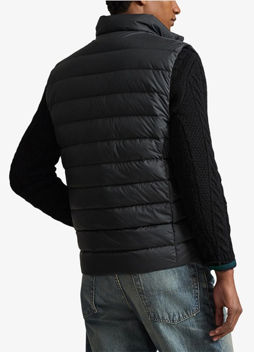Ralph Lauren Colden bodywarmer met logoborduring - achterkant 2 polo black / zwart
