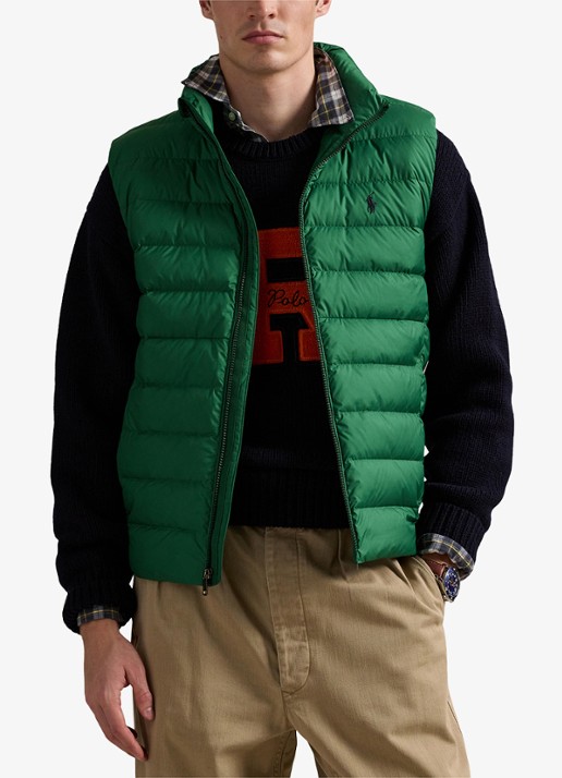 Ralph Lauren Colden bodywarmer met logoborduring - detail 3 new forest / groen