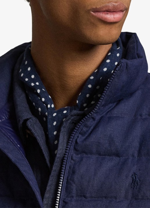Ralph Lauren Colden bodywarmer met logoborduring - detail 5 newport navy / donkerblauw