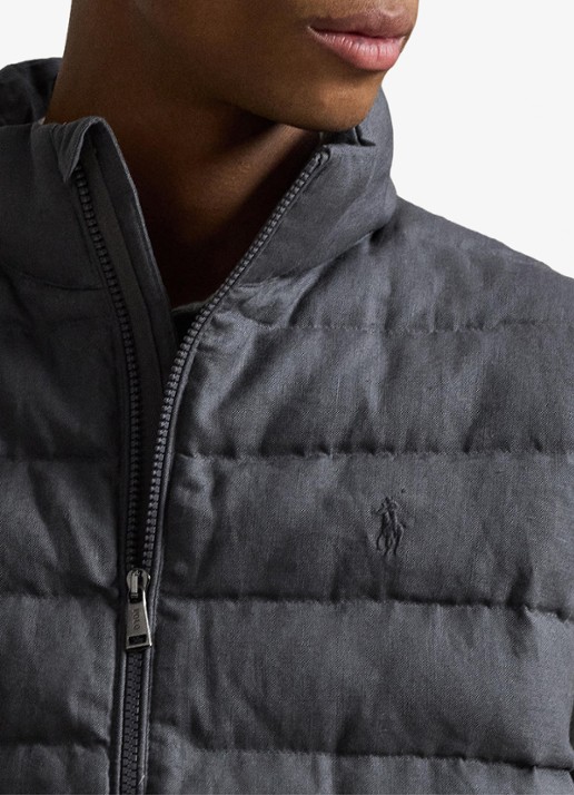 Ralph Lauren Colden bodywarmer met logoborduring - detail 2 grey cast / grijs