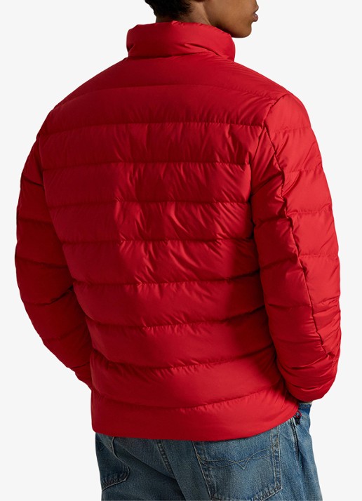 Ralph Lauren Colden gewatteerd jack met donsvulling en steekzakken - achterkant rl 2000 red / rood