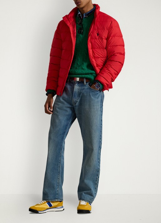 Ralph Lauren Colden gewatteerd jack met donsvulling en steekzakken - voorkant 5 rl 2000 red / rood