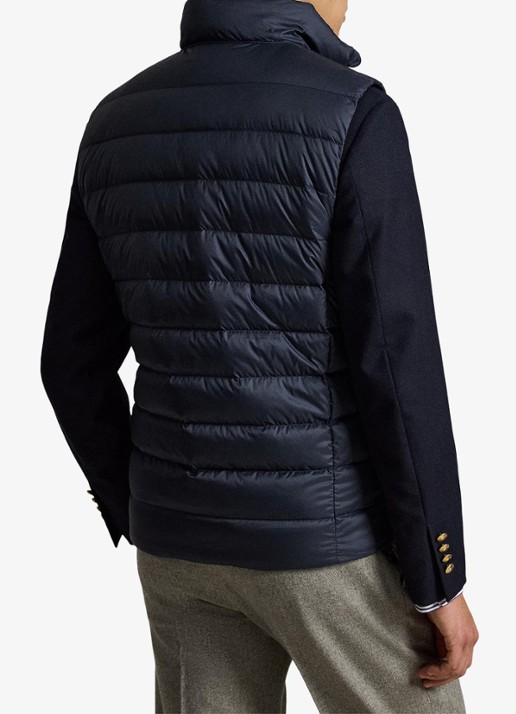 Ralph Lauren Colden opvouwbare bodywarmer met donsvulling en waterafstotende coating - achterkant collection navy / donkerblauw