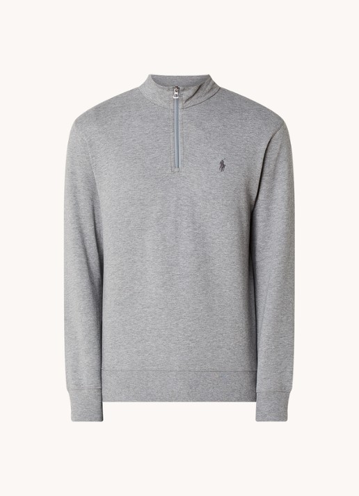 Ralph Lauren Coltrui met halve rits - voorkant steel heather