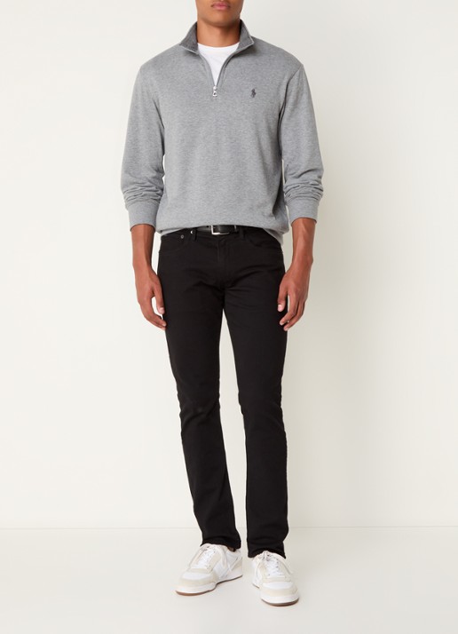 Ralph Lauren Coltrui met halve rits - voorkant 2 steel heather