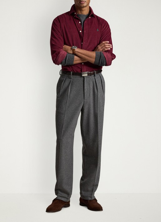 Ralph Lauren Custom fit button down-overhemd van corduroy