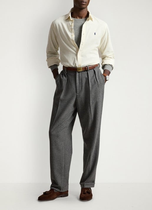 Ralph Lauren Custom fit button down-overhemd van corduroy