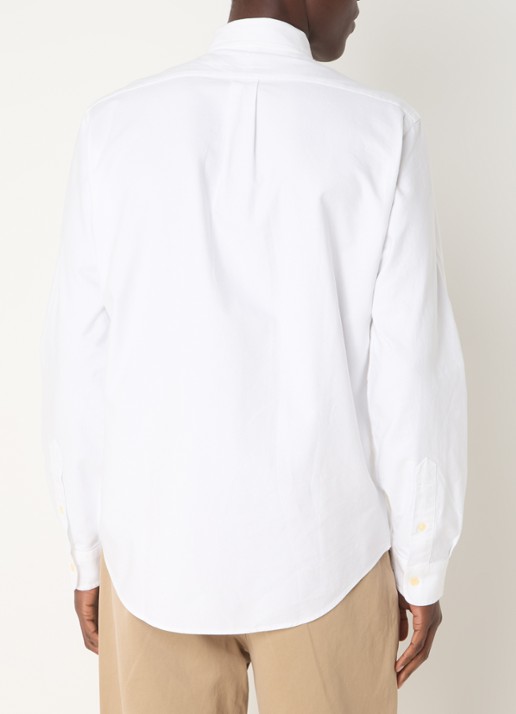 Ralph Lauren Custom fit button-down overhemd van katoen - achterkant 5 white / wit