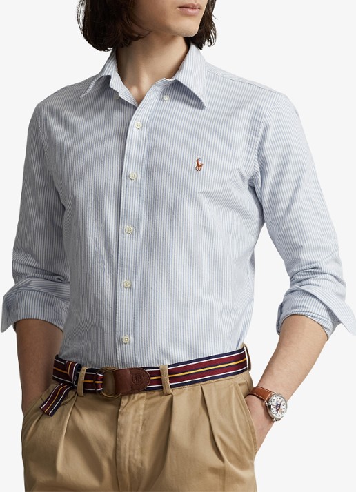 Ralph Lauren Custom fit button-down overhemd van katoen