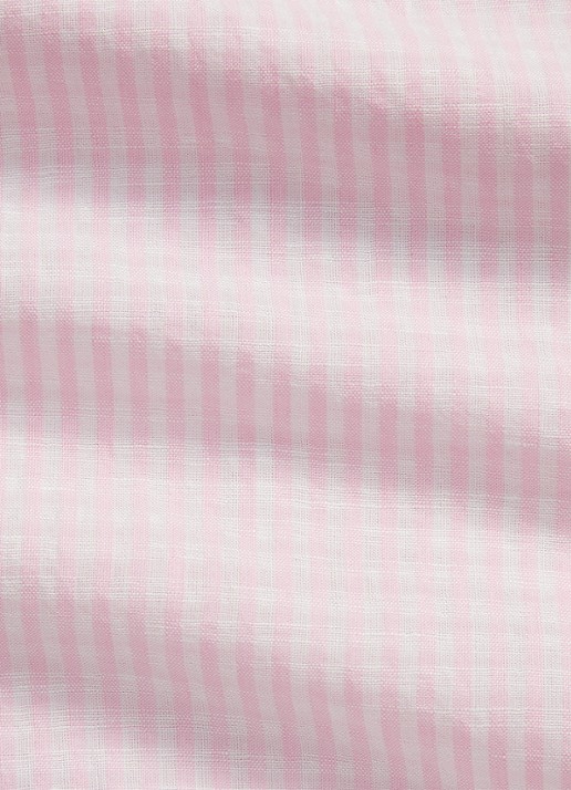 Ralph Lauren Custom fit overhemd in linnenblend met streepprint - detail 3 pink white / roze
