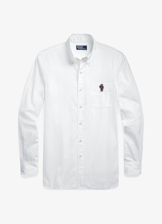 Ralph Lauren Custom fit overhemd met borduring
