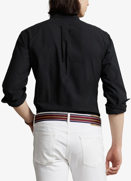 Ralph Lauren Custom fit overhemd met button down-kraag - achterkant 3 polo black