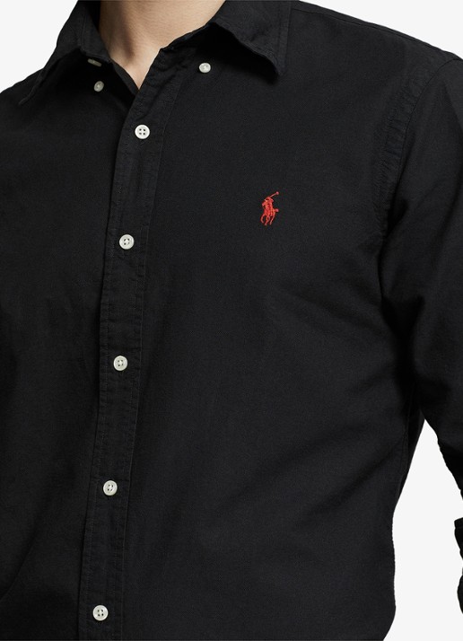 Ralph Lauren Custom fit overhemd met button down-kraag - detail 5 polo black