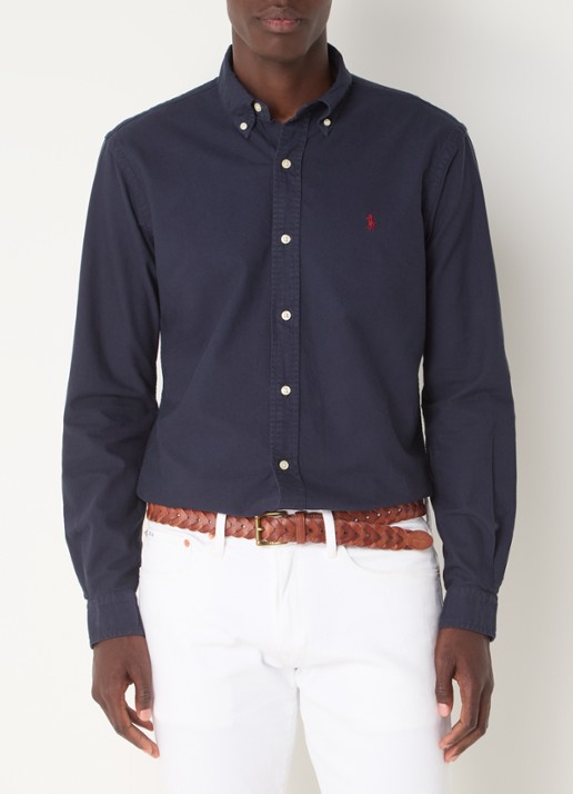Ralph Lauren Custom fit overhemd met button down-kraag - detail 6 rl navy