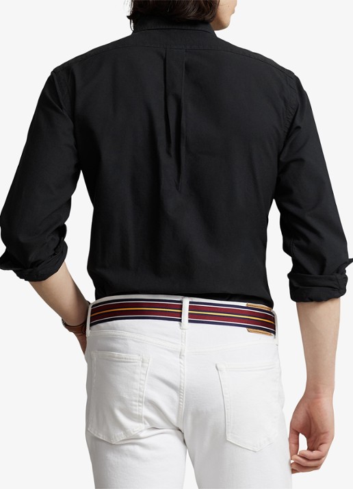 Ralph Lauren Custom fit overhemd met button down-kraag - achterkant polo black / zwart