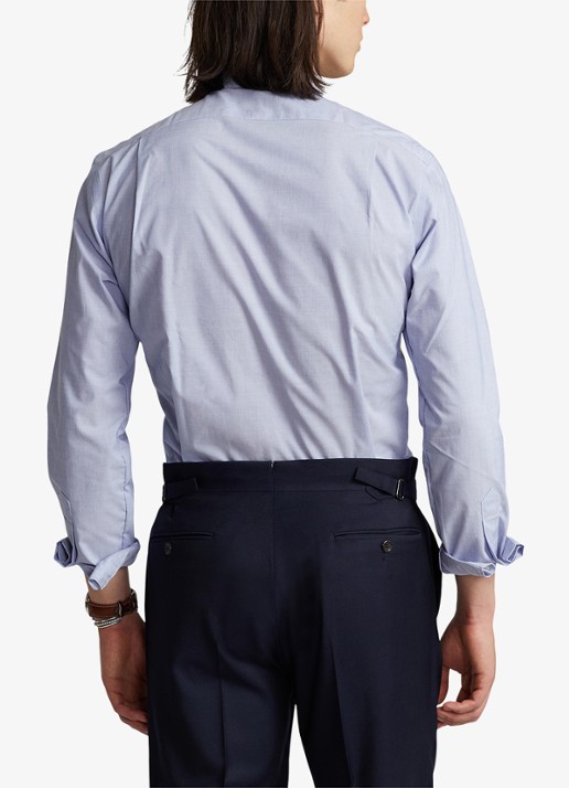 Ralph Lauren Custom fit overhemd met logoborduring - achterkant light blue / white