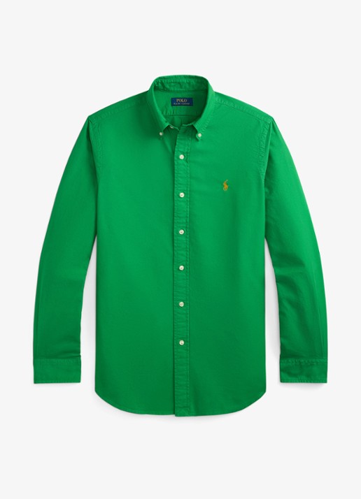 Ralph Lauren Custom fit overhemd met logoborduring
