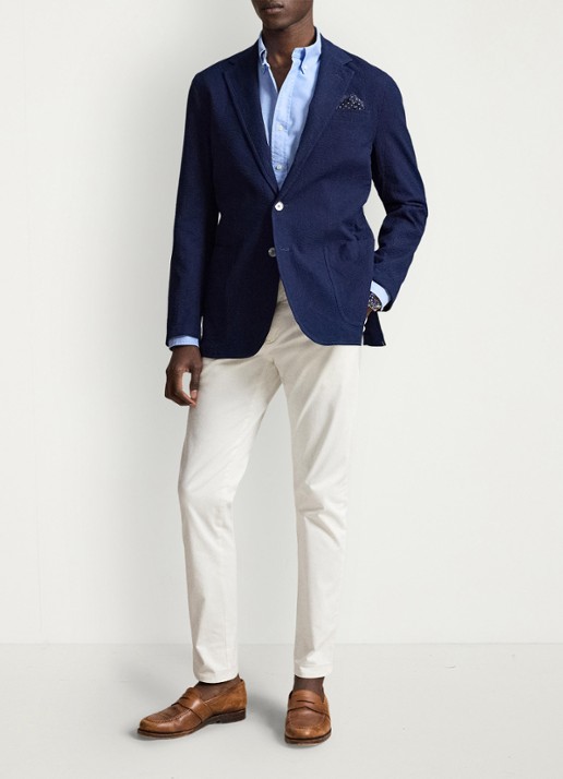 Ralph Lauren Custom fit overhemd met logoborduring