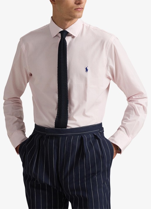 Ralph Lauren Custom fit overhemd met ruitdessin en logoborduring