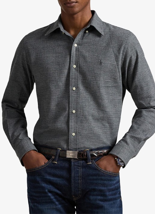 Ralph Lauren Custom fit overhemd met ruitdessin en logoborduring