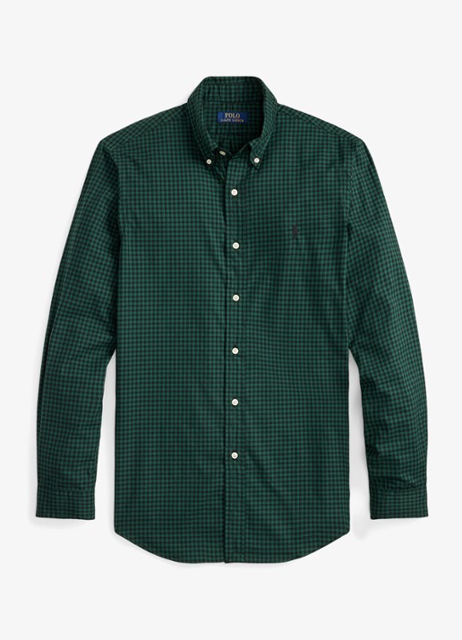 Ralph Lauren Custom fit overhemd met ruitdessin - voorkant 4 pine/black