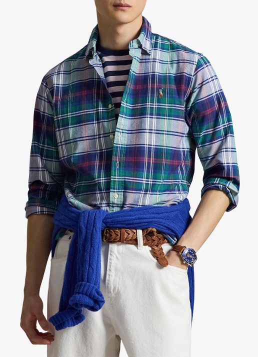Ralph Lauren Custom fit overhemd met ruitdessin