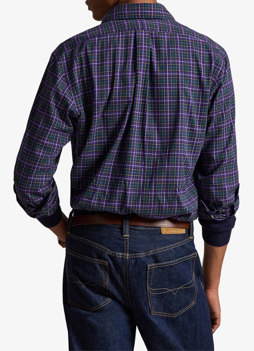 Ralph Lauren Custom fit overhemd met ruitdessin - achterkant 3 paars