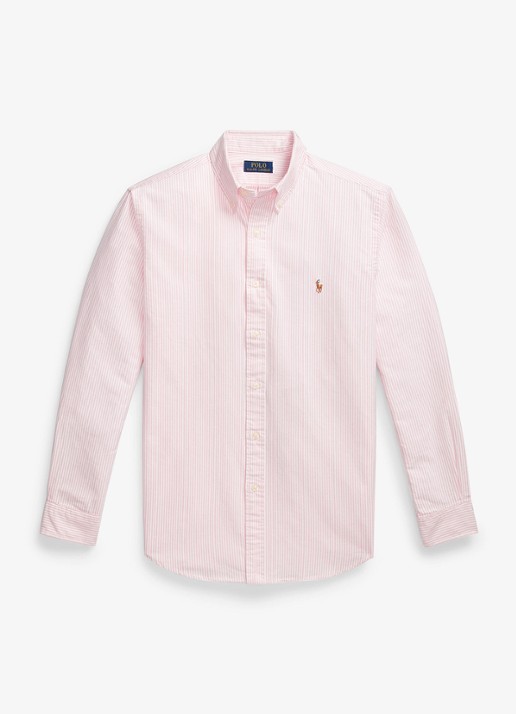 Ralph Lauren Custom fit overhemd met streepprint - voorkant 3 new rose / roze