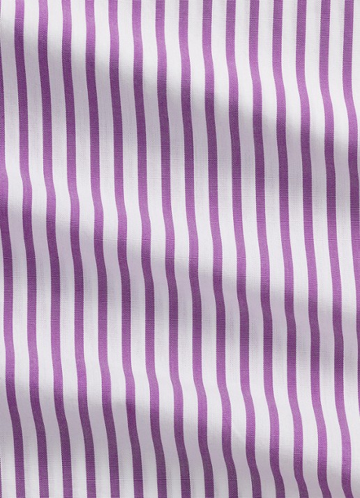 Ralph Lauren Custom fit overhemd met streepprint - detail 4 white purple dawn / paars