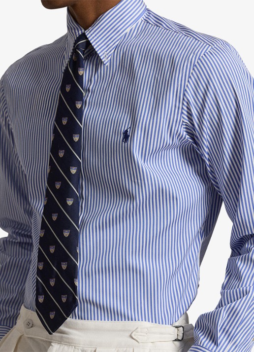 Ralph Lauren Custom fit overhemd met streepprint - detail 5 blue / blauw