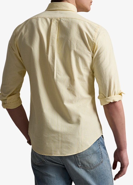 Ralph Lauren Custom fit overhemd met streepprint - achterkant 5 6636d yellow oxford/white-44fs