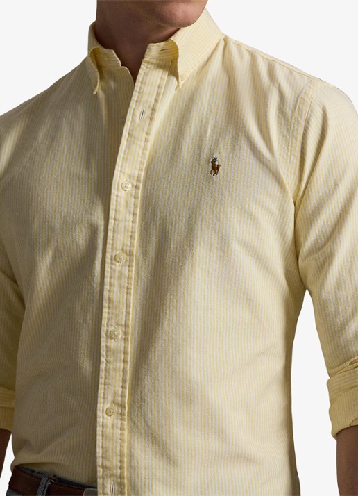 Ralph Lauren Custom fit overhemd met streepprint - detail 4 6636d yellow oxford/white-44fs