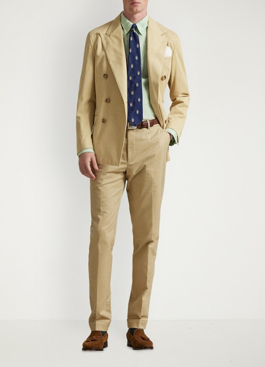 Ralph Lauren Custom fit overhemd van linnen met streepprint
