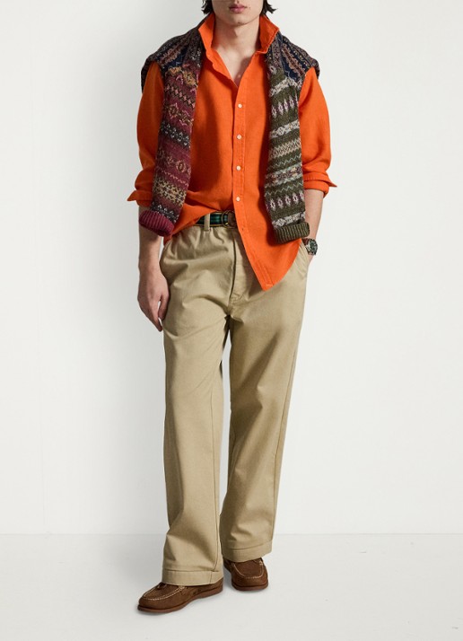 Ralph Lauren Custom fit overhemd van linnen - detail 2 sailing orange-36ph