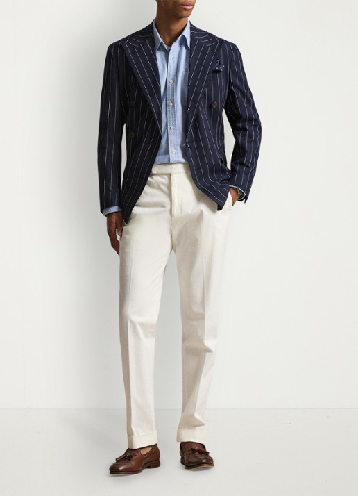 Ralph Lauren Custom fit Oxford overhemd met borduring - detail 5 lichtblauw