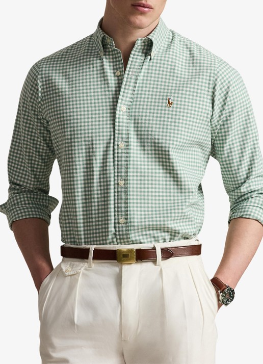 Ralph Lauren Custom fit Oxford overhemd met ruitdessin