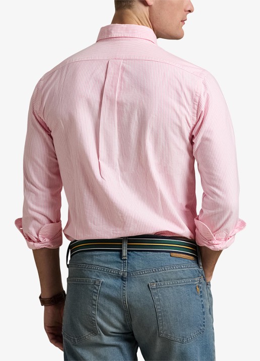 Ralph Lauren Custom fit Oxford overhemd met streepprint - achterkant 7 new rose / roze