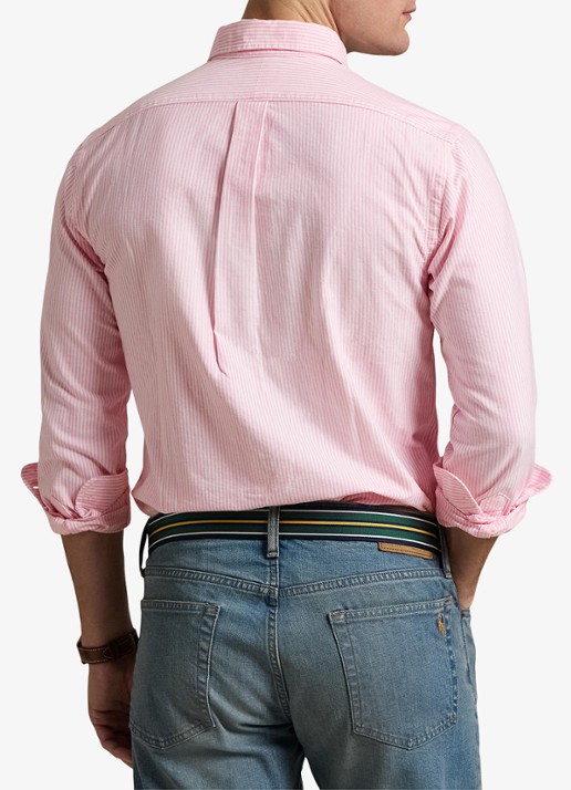 Ralph Lauren Custom fit Oxford overhemd met streepprint - achterkant 8 new rose / roze