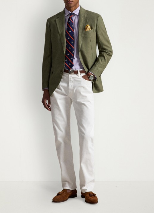 Ralph Lauren Custom fit Oxford overhemd met streepprint - detail 4 7106c lavender white / lavendel