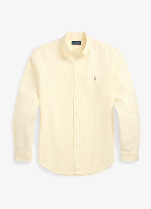 Ralph Lauren Custom fit Oxford overhemd met streepprint - voorkant 4 6636d yellow oxford/white-44fs