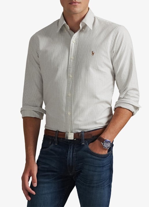 Ralph Lauren Custom fit Oxford overhemd met streepprint