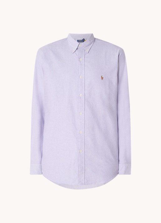 Ralph Lauren Custom fit Oxford overhemd - voorkant thistle / paars